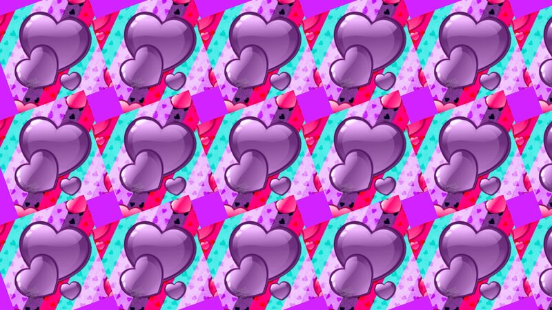 Purple Heart Pattern — Playful, Digital Art