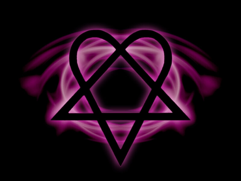 purple heart pentagram symbol