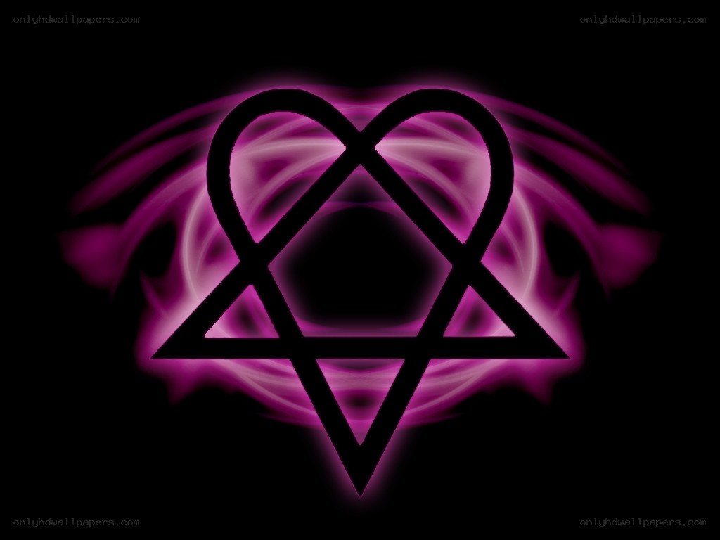 purple heart pentagram symbol