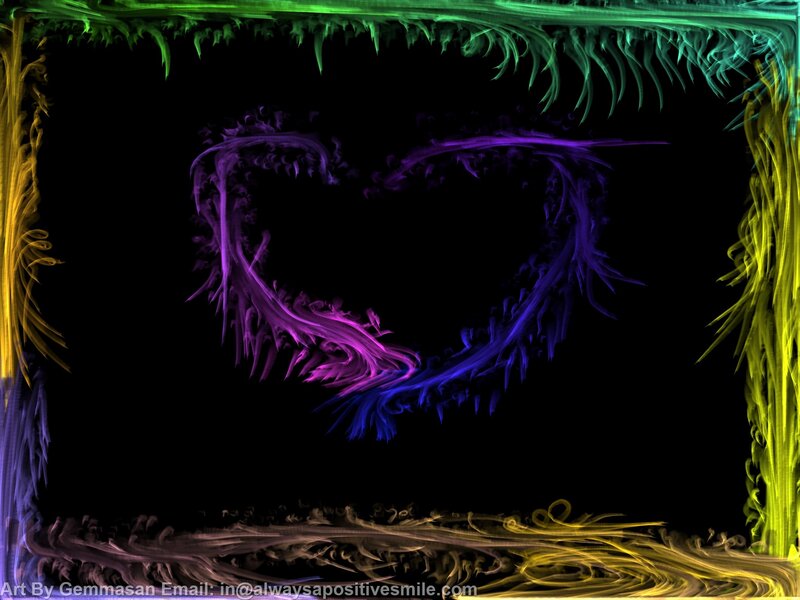 Purple Heart Shape — Black