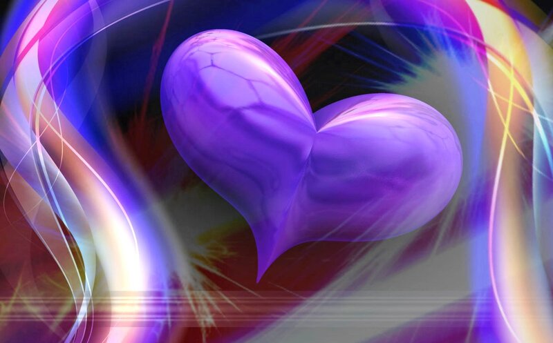 Purple Heart Shape — Vibrant
