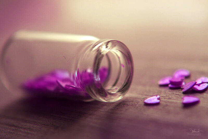 Purple Heart-shaped Confetti