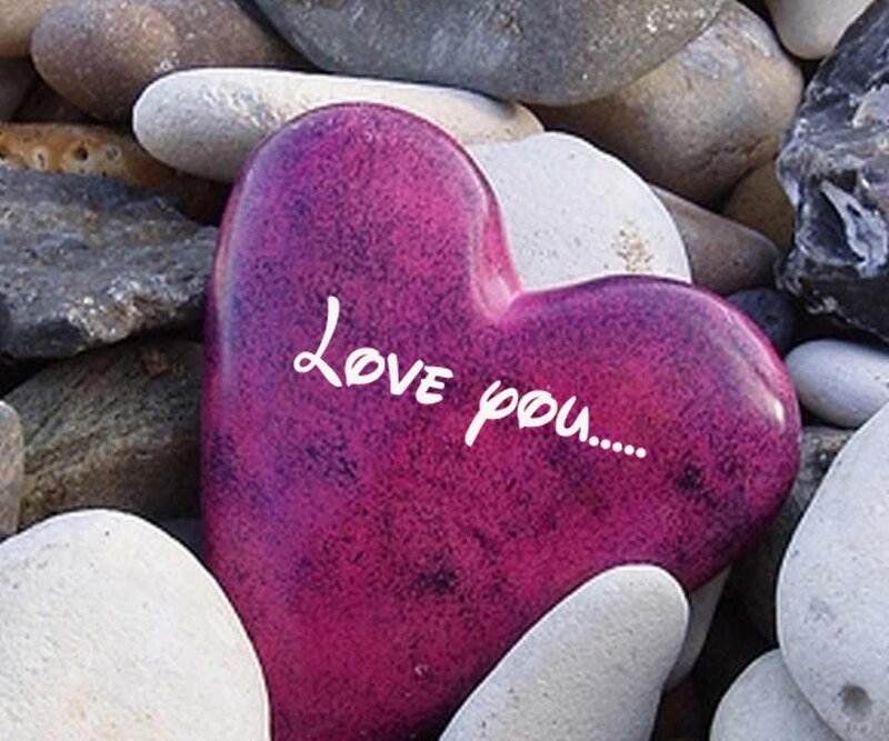 Purple Heart-shaped Stone