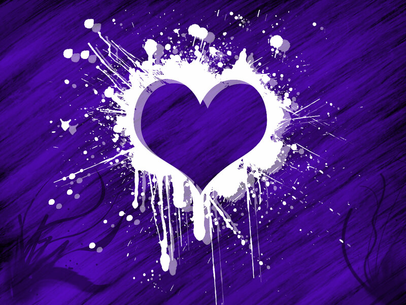 purple heart splatter art
