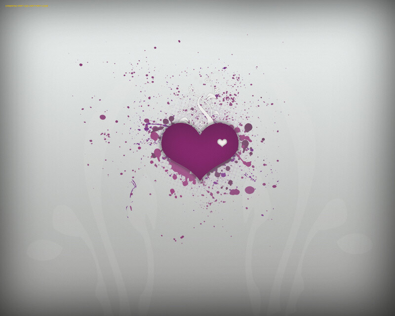 purple heart splatter design