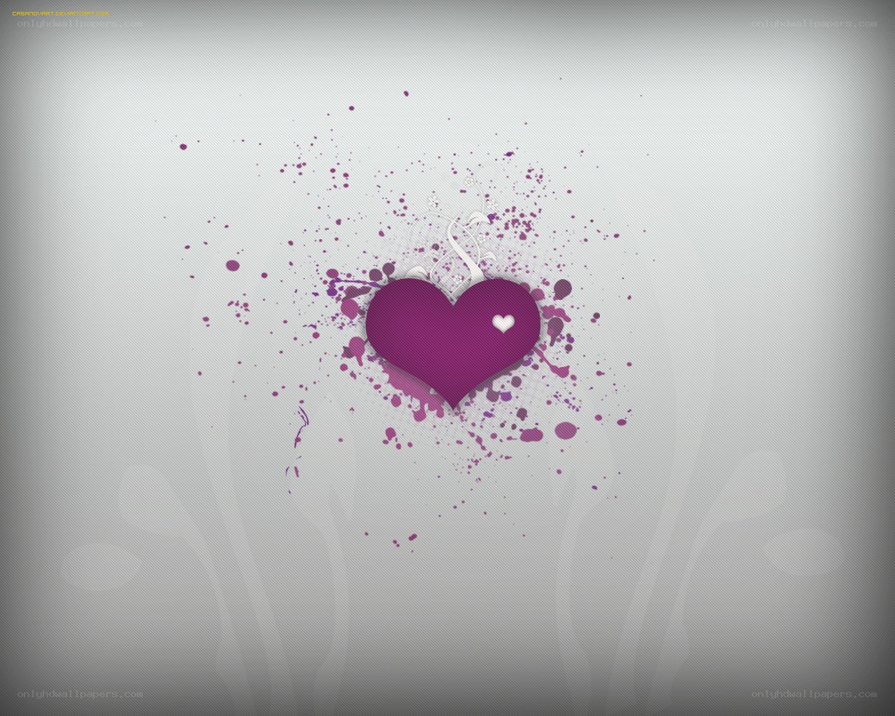 purple heart splatter design