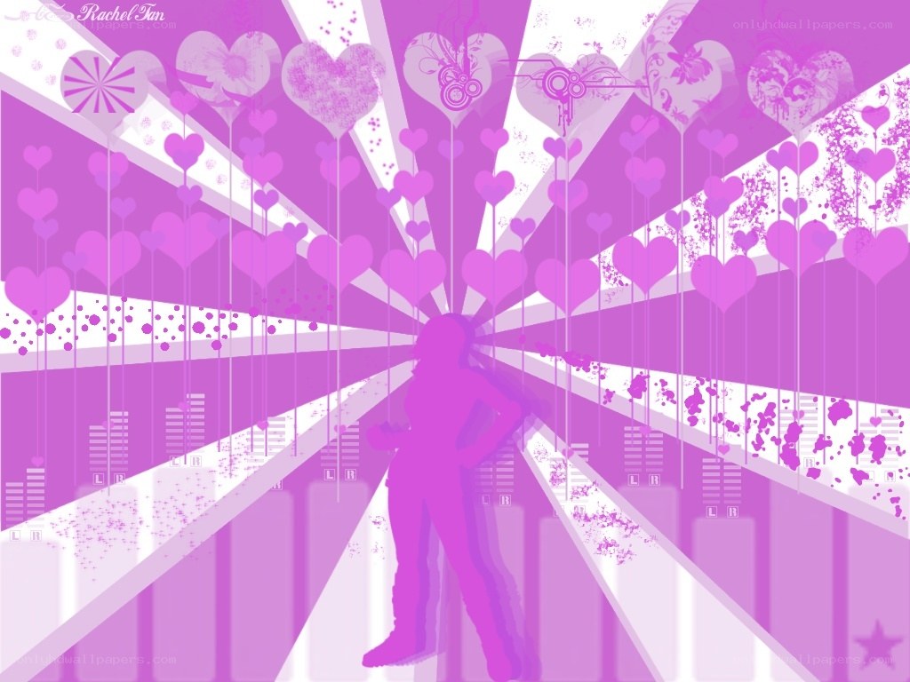 purple heart-themed digital art