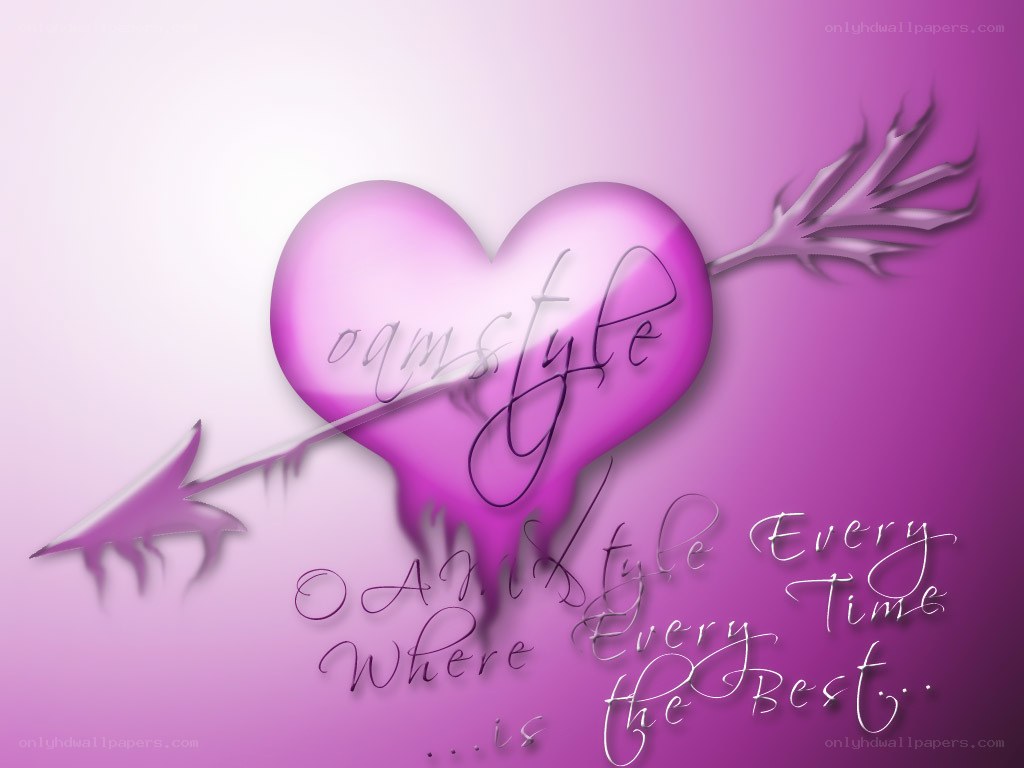 purple heart with arrow