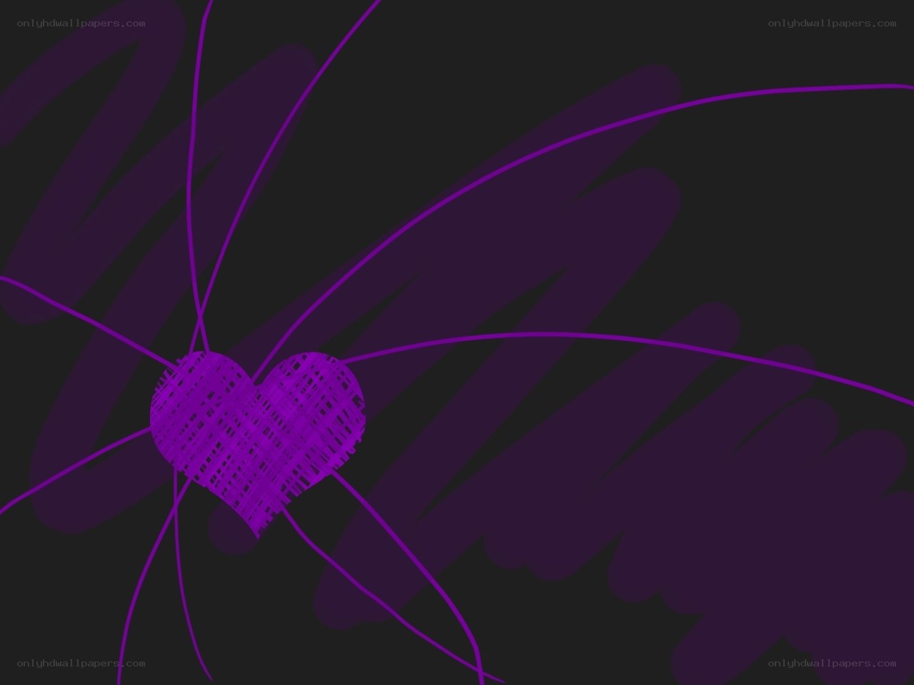 purple heart with lines