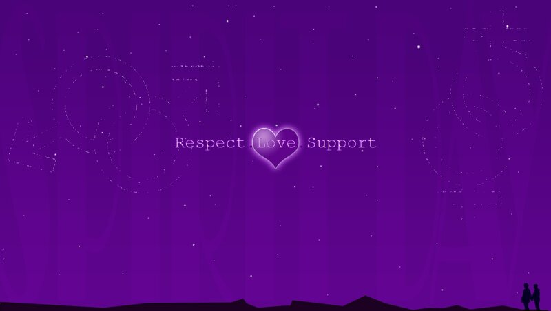 Purple heart with respect love support