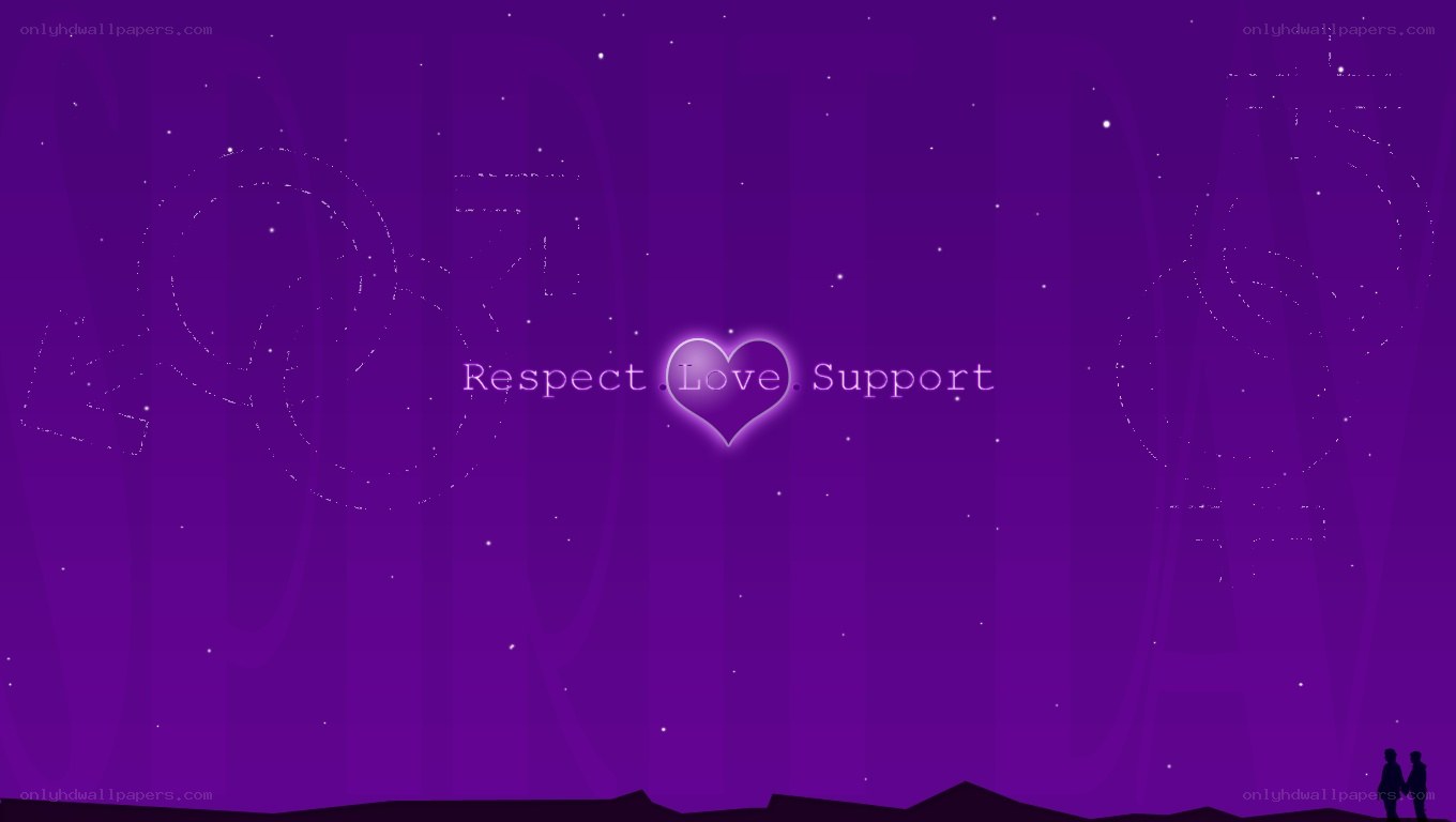 Purple heart with respect love support