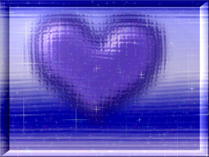 Purple heart with sparkles