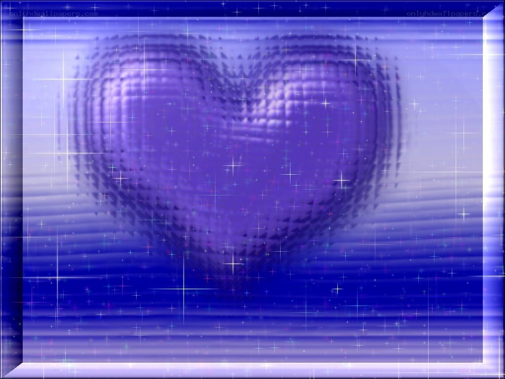 Purple heart with sparkles