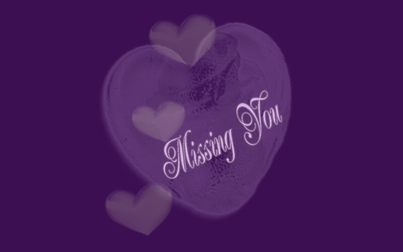 Purple Heart with Text — Melancholic