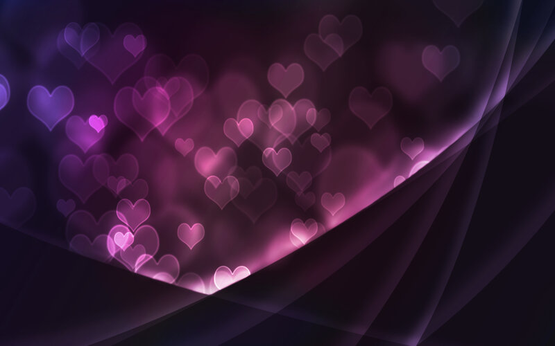 purple hearts abstract background