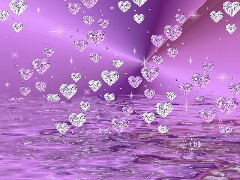 purple hearts and diamonds