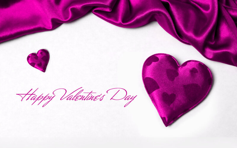 Purple Hearts on Fabric
