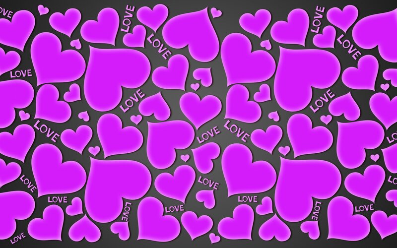 Purple Hearts Pattern