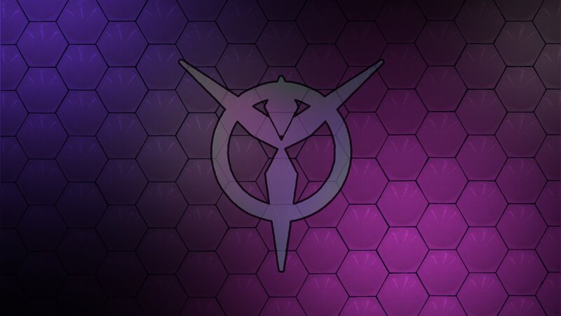 purple hexagonal logo background