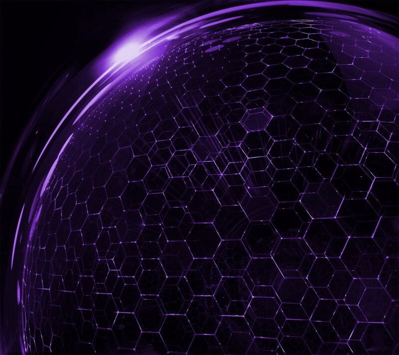 purple hexagonal sphere