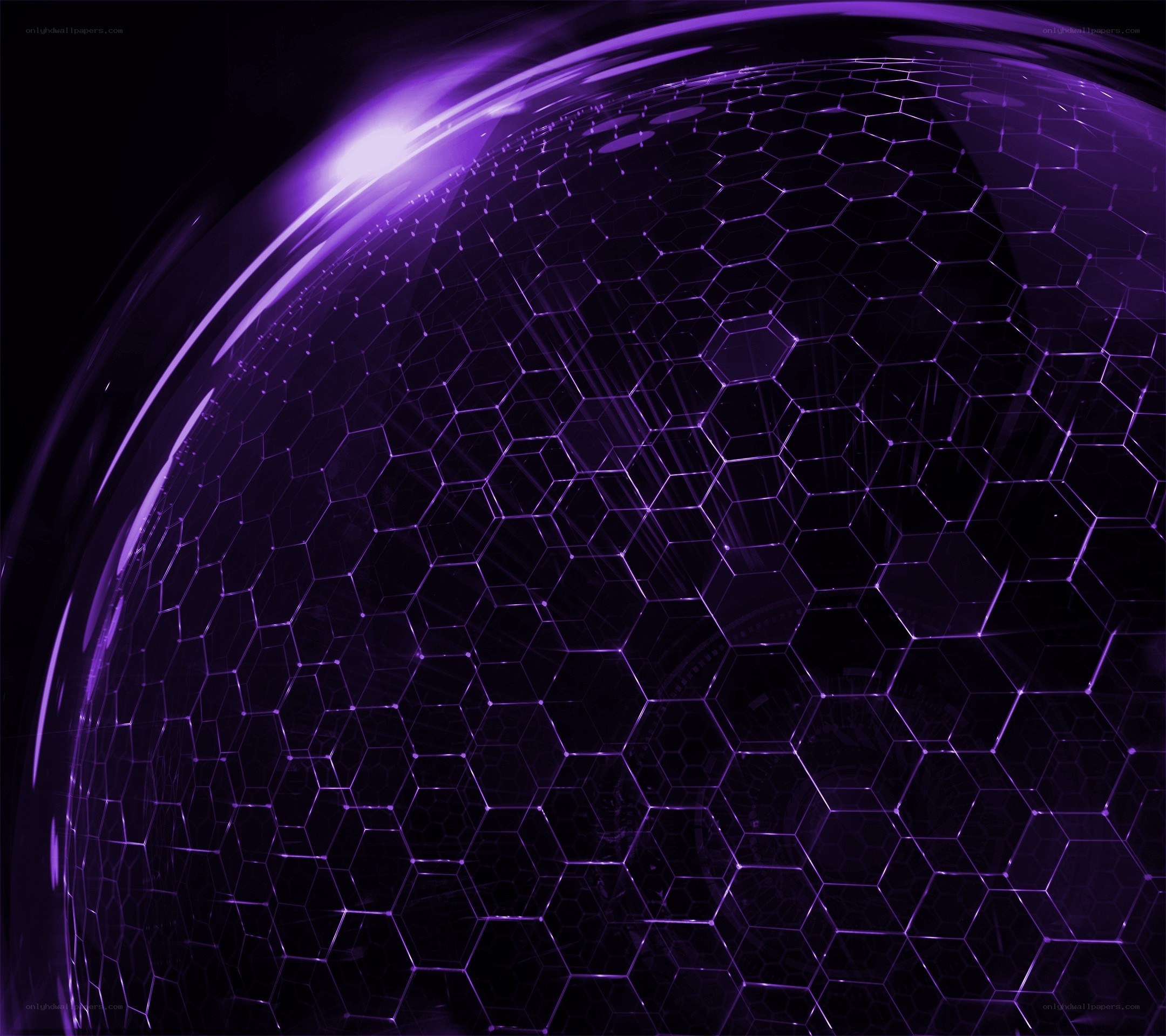 purple hexagonal sphere