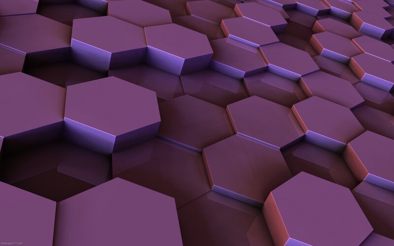 Purple Hexagonal Tiles — Abstract, 3d Render