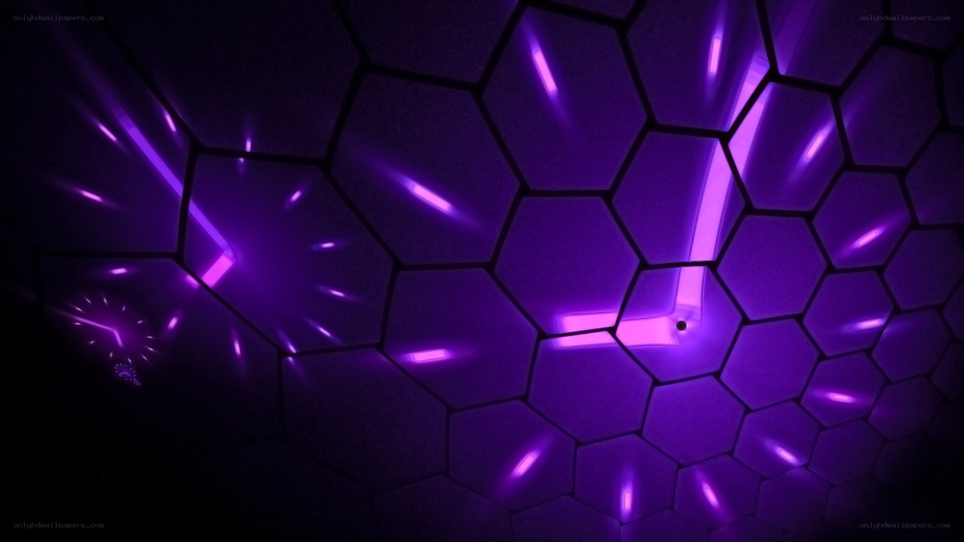 purple hexagonal tunnel
