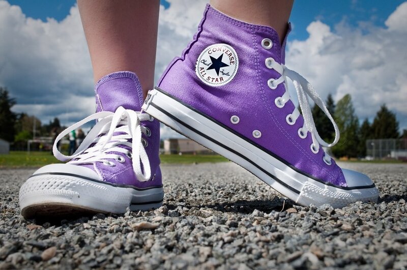 Purple High-top Sneakers