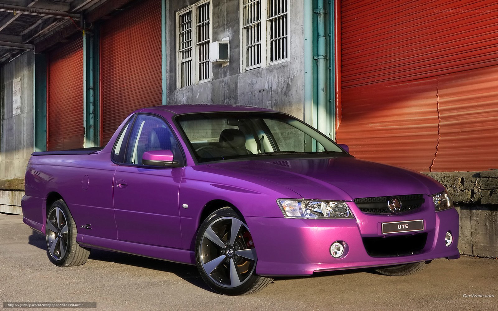purple Holden Ute pickup