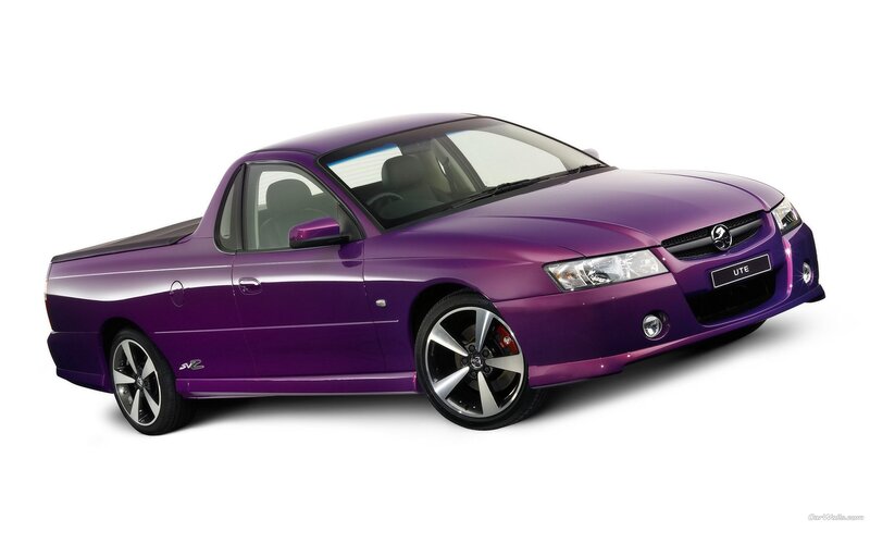 purple Holden Ute SVZ