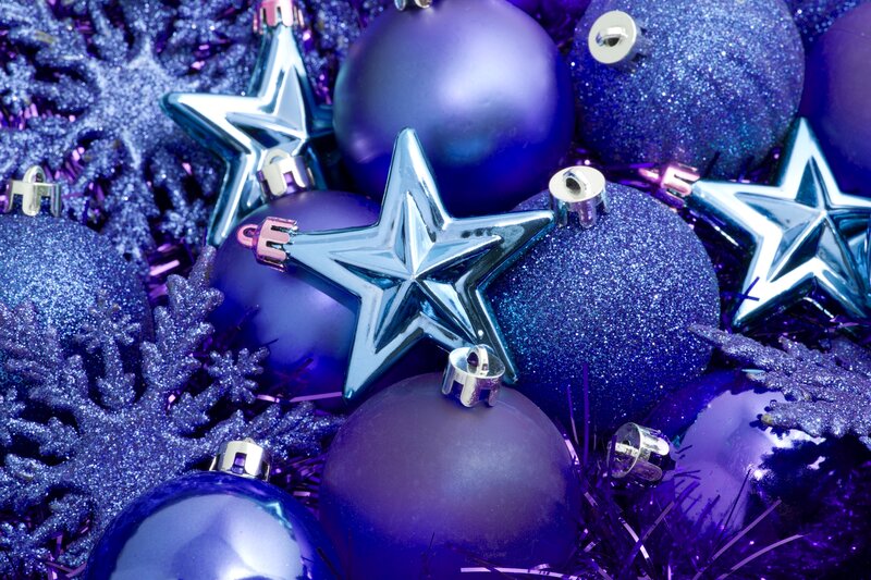 Purple Holiday Ornaments — Festive