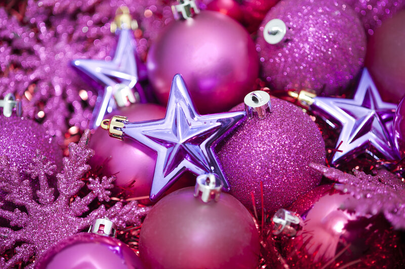 Purple Holiday Ornaments