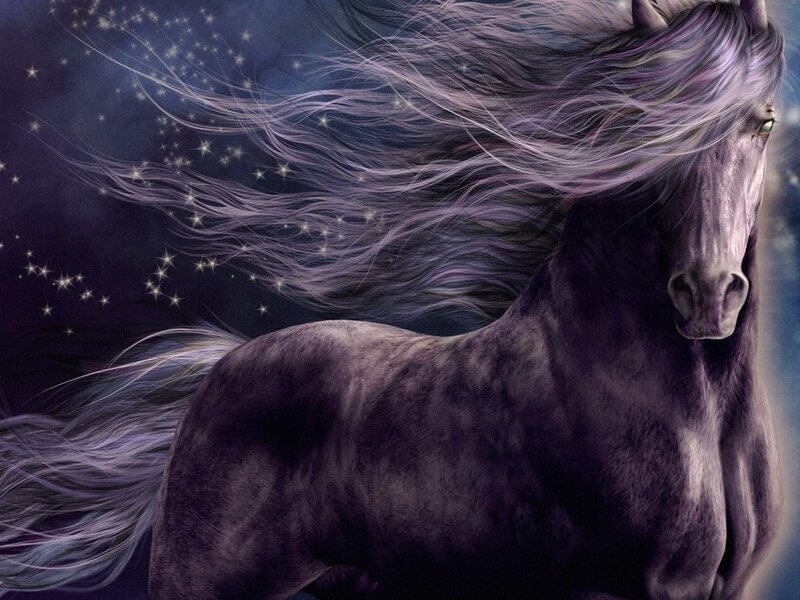 Purple Horse Running