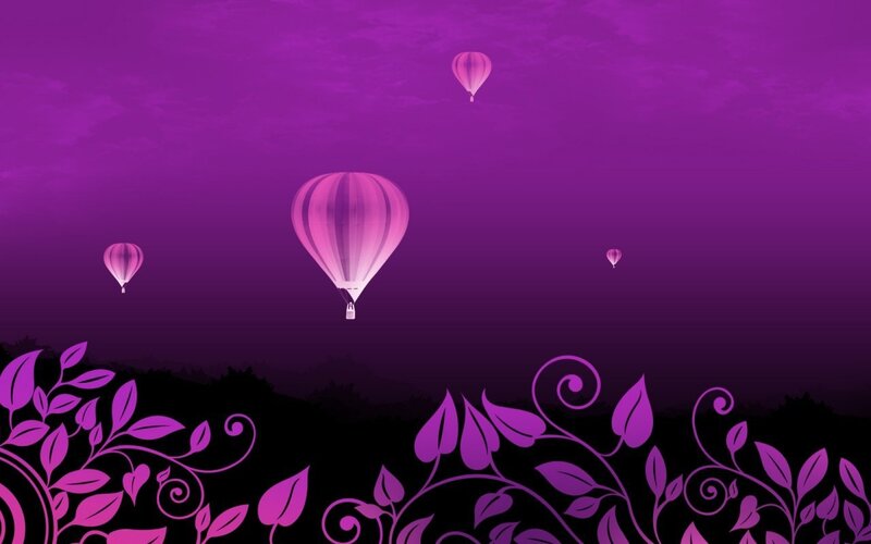 purple hot air balloons