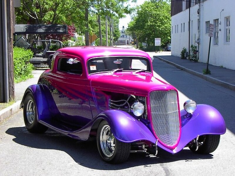 Purple Hot Rod Car — Bright