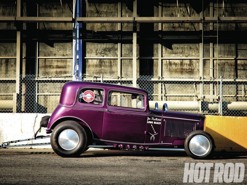 Purple Hot Rod Car — Dramatic, Afternoon, Photograph