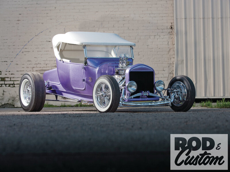 Purple Hot Rod Car — Dramatic, Afternoon