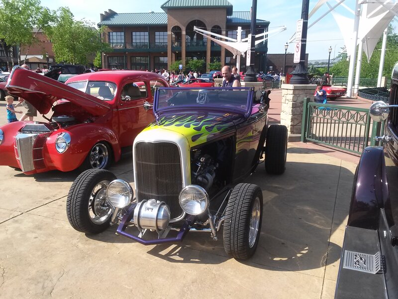 Purple Hot Rod Car — Outdoor, Afternoon, Photograph, Classic Cars