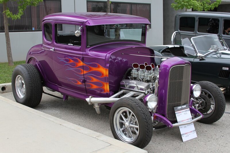 Purple Hot Rod Car — Showcase, Afternoon, Photograph