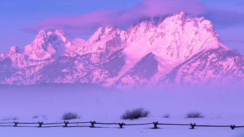 purple-hued mountain landscape