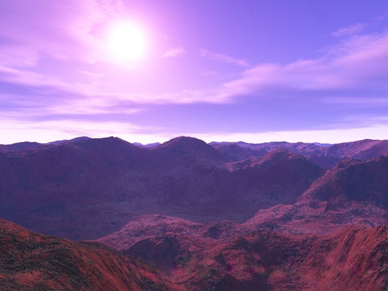Purple-hued Mountain Range — Purple