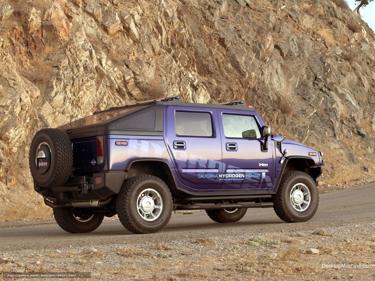 Purple Hummer H2 Hydrogen