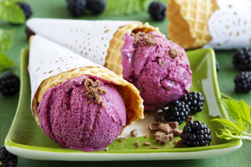 Purple Ice Cream Cones — Fresh