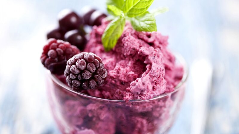 Purple Ice Cream Dessert — Refreshing