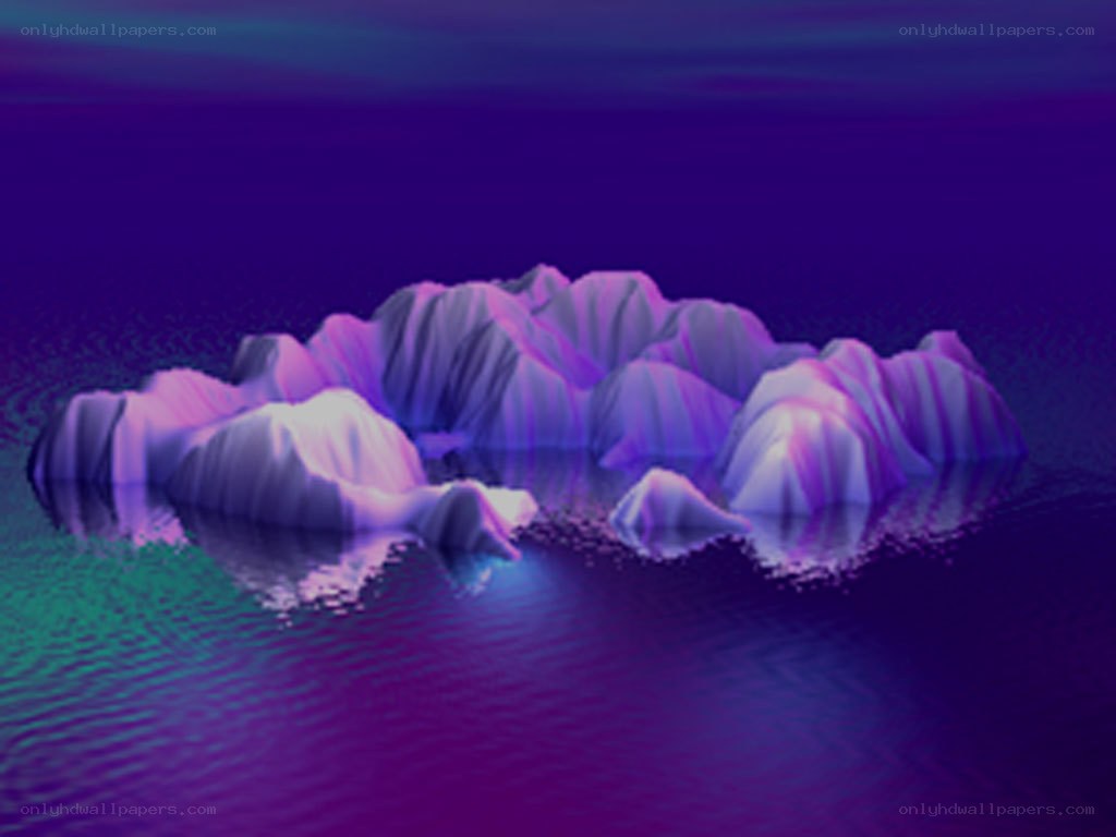 purple iceberg in water