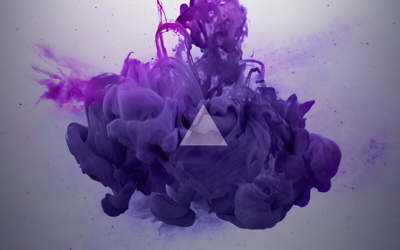 Purple Ink Cloud — Ethereal, Abstract, Triangle