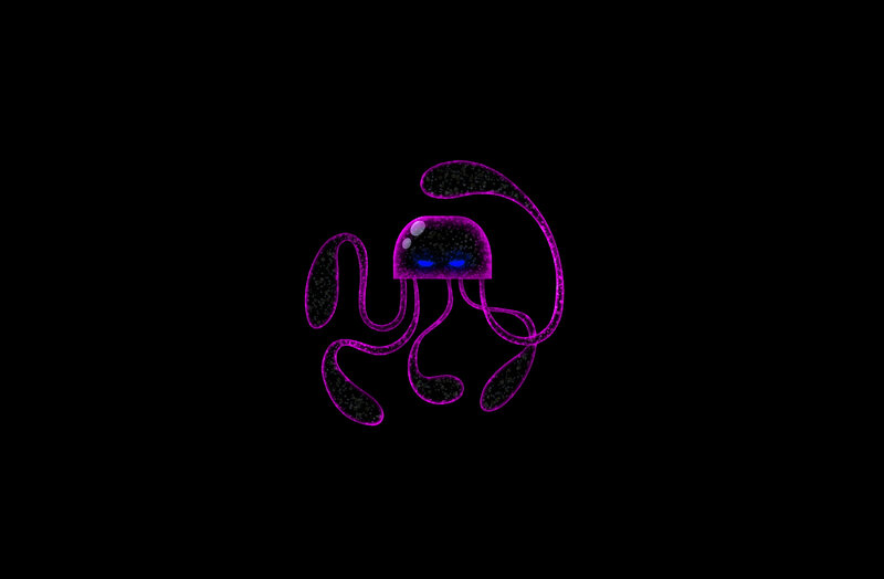 Purple Jellyfish Creature