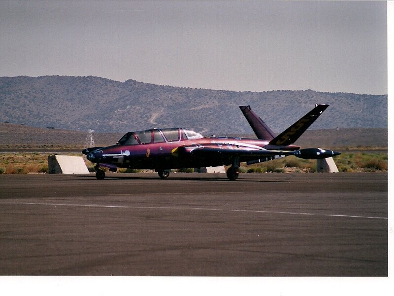 Purple Jet on Tarmac