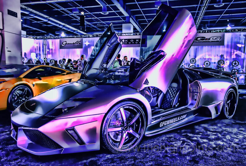 Purple Lamborghini Car