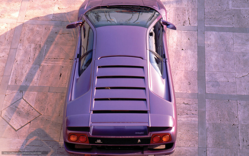 Purple Lamborghini sports car